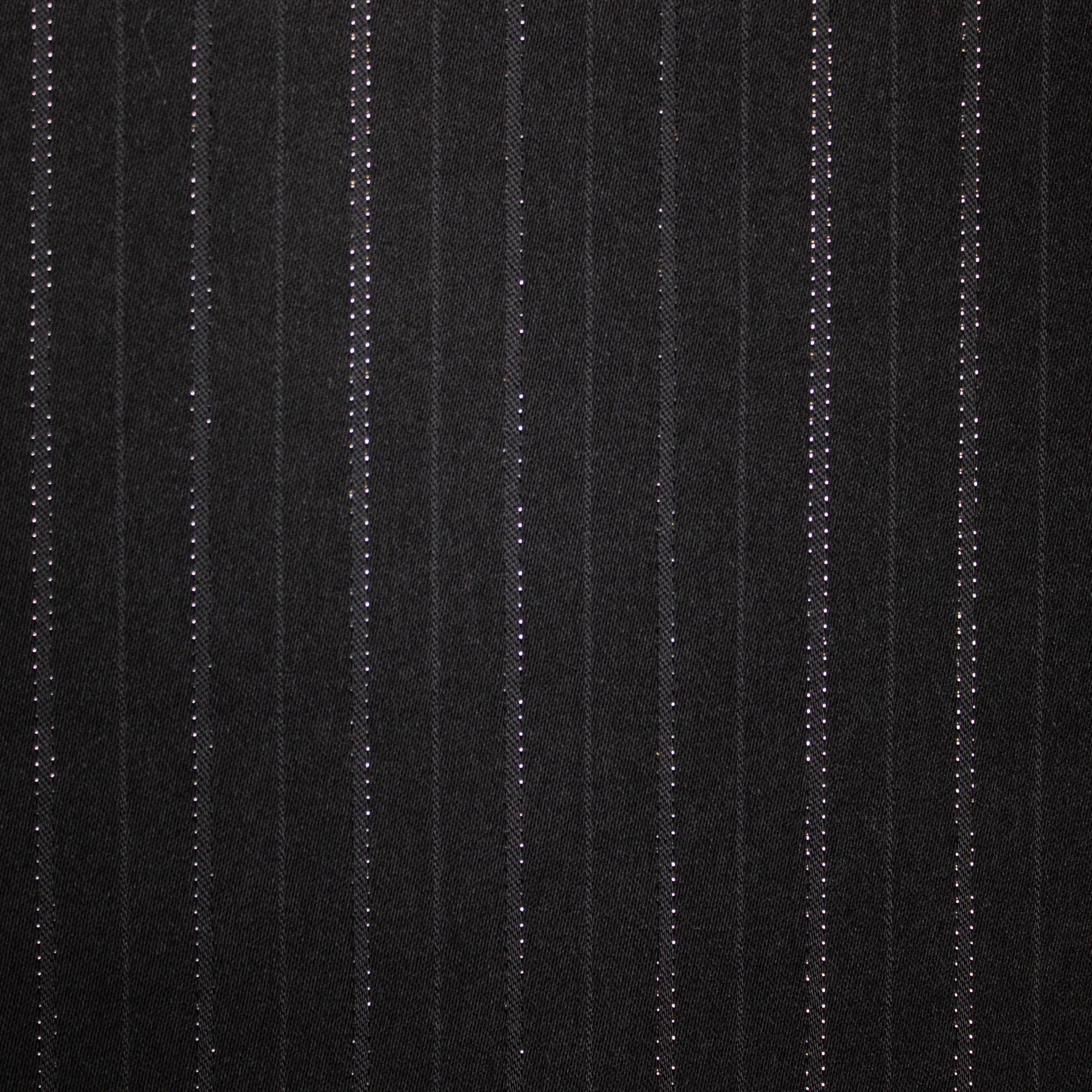 Polyester elastisch zwart met glitter
